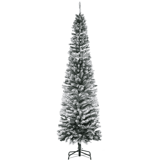HOMCOM Árvore de Natal 225 cm Árvore de Natal Artificial Nevado com 738 Ramos e Suporte de Metal Árvore de Natal para Sala de Estar Verde e Branco HOMCOM Árvore de Natal 225 cm Árvore de Natal Artificial Nevado com 738 Ramos e Suporte de Metal Árvore de Natal para Sala de Estar Verde e Branco
