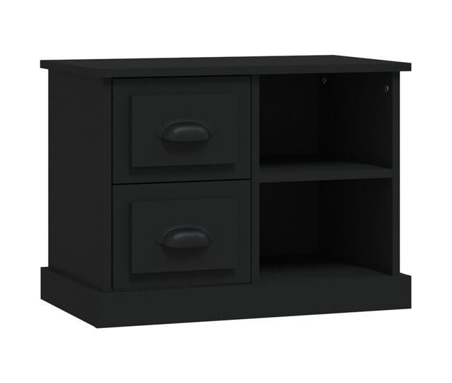 Vidaxl mesita de noche negra 60x35,5x45 cm