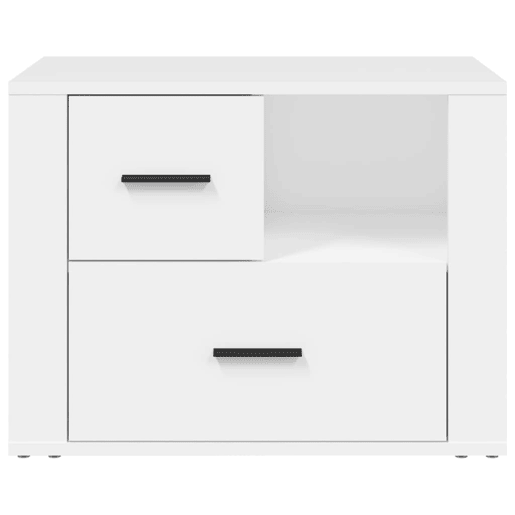 vidaXL Mesa de cabeceira 60x36x45 cm derivados de madeira branco