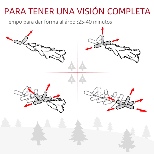 HOMCOM Árvore de Natal 180 cm Árvore de Natal Artificial Nevado com 492 Ramos e Suporte de Metal Árvore de Natal para Sala de Estar Verde e Branco HOMCOM Árvore de Natal 180 cm Árvore de Natal Artificial Nevado com 492 Ramos e Suporte de Metal Árvore de Natal para Sala de Estar Verde e Branco