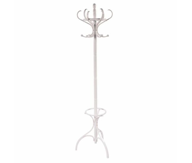 Perchero de pie alexandra house living blanco 44 x 179 x 31 cm