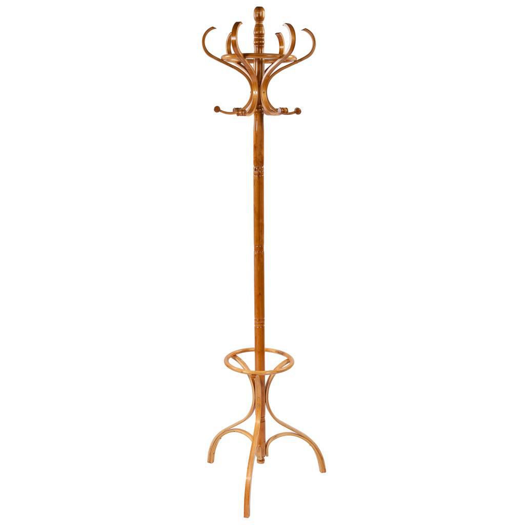 Perchero de pie de madera natural claro 31x44x179hcm