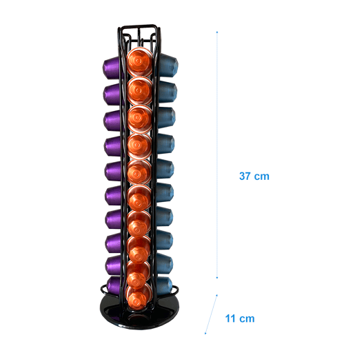 Organizador para Cápsulas de Café Nespresso Nyana Home | Organizador para 40 Cápsulas | Projetado para Cápsulas Nespresso | Design Moderno e Compacto | Suporte Giratório 360º Organizador para Cápsulas de Café Nespresso Nyana Home | Organizador para 40 Cápsulas | Projetado para Cápsulas Nespresso | Design Moderno e Compacto | Suporte Giratório 360º