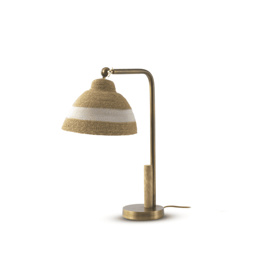 Candeeiro De Mesa Com Abajur De Fibra Natural Trançada Candeeiro De Mesa Com Abajur De Fibra Natural Trançada