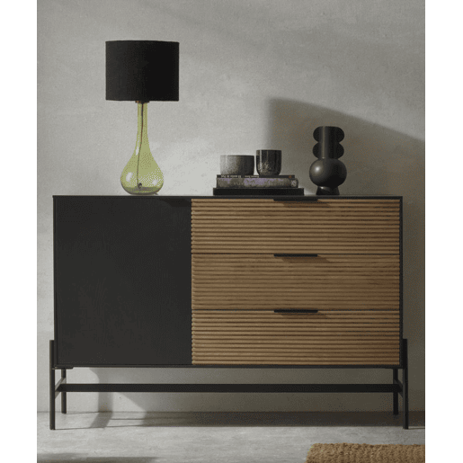 Candeeiro De Mesa De Vidro Verde Com Abajur De Algodão Preto