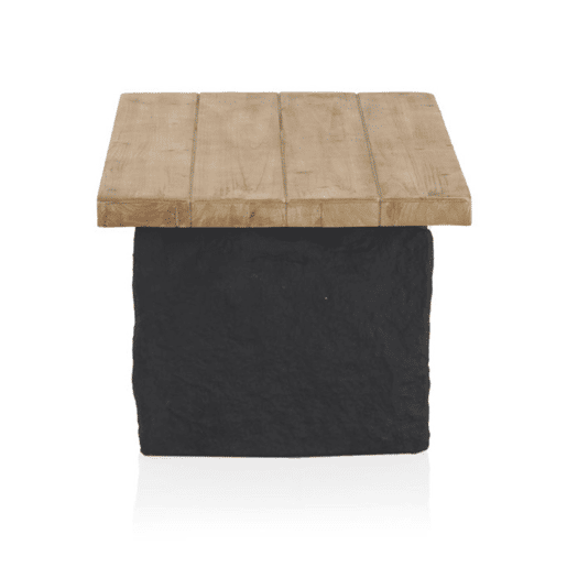 Mesa De Centro Mola Madeira E Base Poliresina Mgo