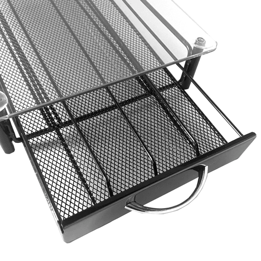 Suporte Organizador para Cápsulas Nespresso Nyana Home | Capacidade 40 Cápsulas | Compatibilidade Nespresso | Tampa de Vidro | Suporte Metálico | Alça de Extração