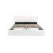 Cama de matrimonio de piel sintética con espacio de almacenamiento 141x206 Cama de matrimonio de piel sintética con espacio de almacenamiento 141x206 Blanco