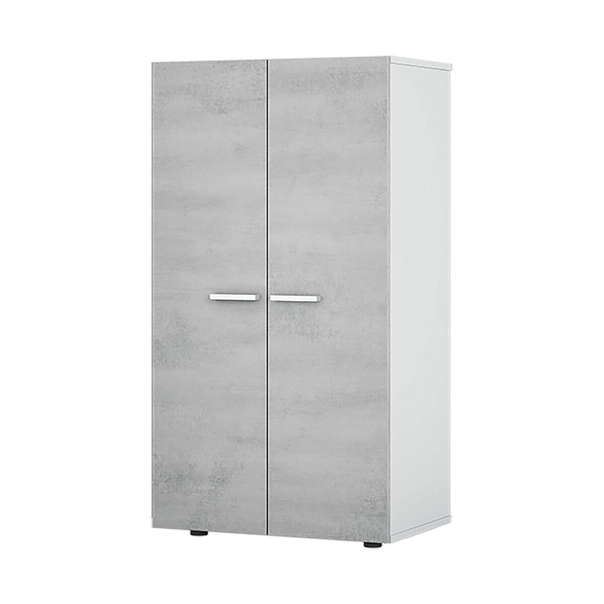 Armário multiuso com 2 portas com efeito madeira