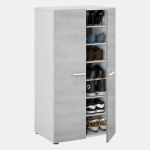 Armário multiuso com 2 portas com efeito madeira
