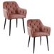 2x Silla tapizada de terciopelo acolchado SJ.030 2x Silla tapizada de terciopelo acolchado SJ.030 Negro