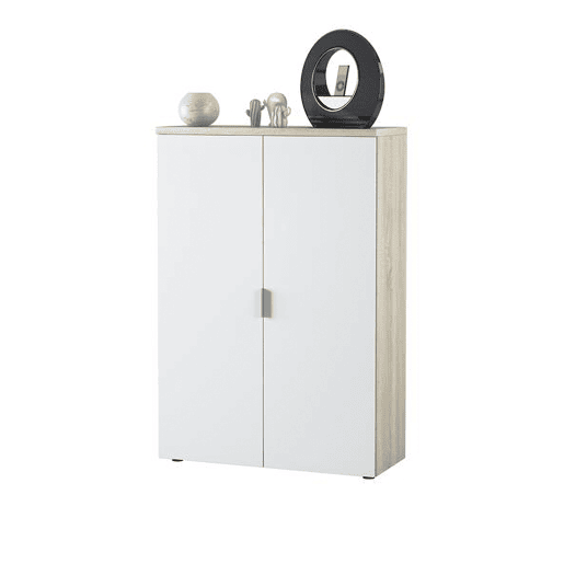 Armário multiuso com 2 portas com efeito madeira Armário multiuso com 2 portas com efeito madeira