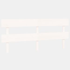 vidaXL Cabeceira de cama 184x3x81 cm pinho maciço branco