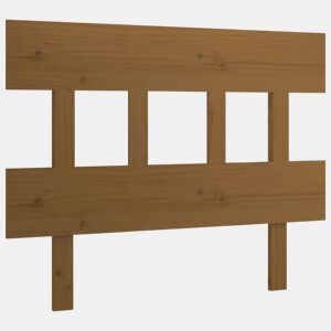 vidaXL Cabeceira de cama 93,5x3x81 cm pinho maciço castanho mel