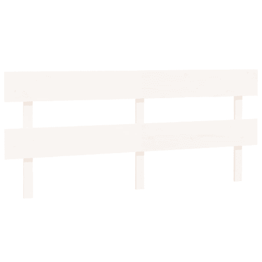 vidaXL Cabeceira de cama 204x3x81 cm pinho maciço branco