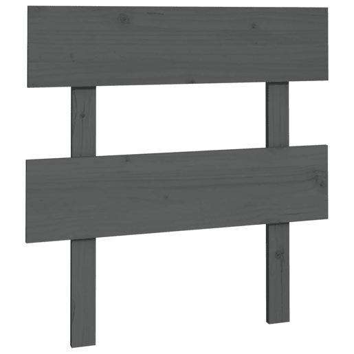vidaXL Cabeceira de cama 93,5x3x81 cm pinho maciço cinzento