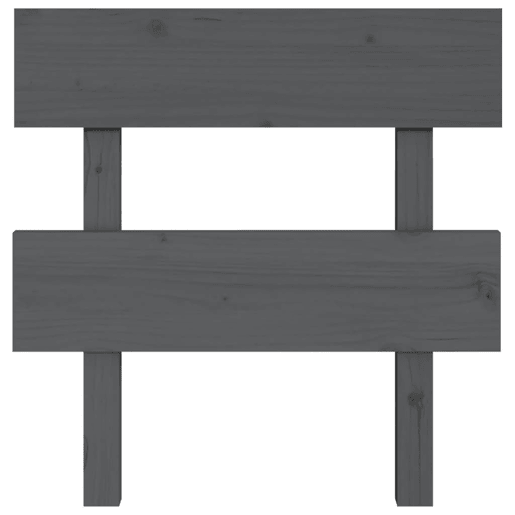 vidaXL Cabeceira de cama 93,5x3x81 cm pinho maciço cinzento