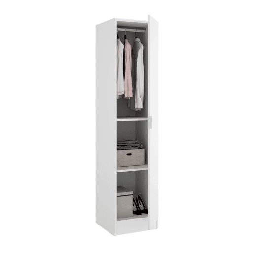 Guarda-roupa de 1 porta efeito madeira