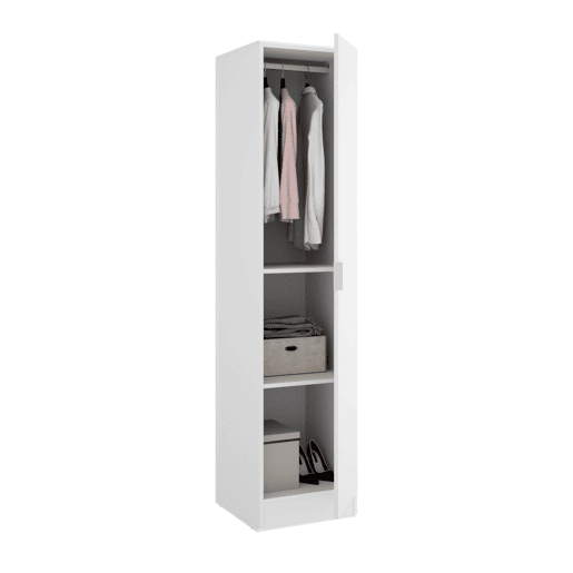 Guarda-roupa de 1 porta efeito madeira