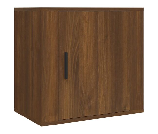 Vidaxl mesita de noche de pared roble marrón 50x30x47 cm