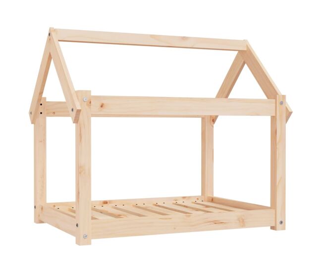Vidaxl cama para perros madera maciza de pino 81x60x70 cm