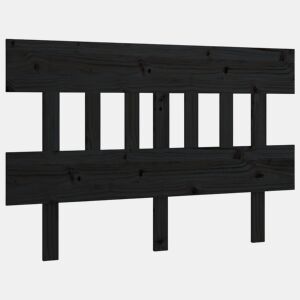 vidaXL Cabeceira de cama 183,5x3x81 cm pinho maciço preto