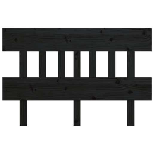 vidaXL Cabeceira de cama 183,5x3x81 cm pinho maciço preto