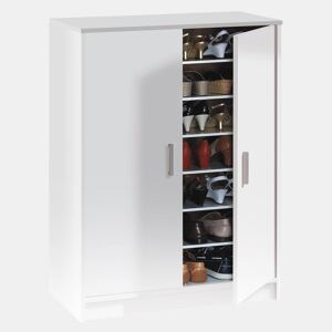 Armário multiuso com 2 portas com efeito madeira