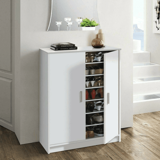 Armário multiuso com 2 portas com efeito madeira Armário multiuso com 2 portas com efeito madeira