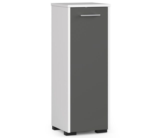 Armario de baño akord fin wengué 30 cm 1 puerta color wengué mate 2 estantes 30x30x82 cm