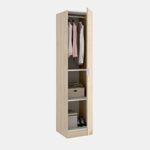 Guarda-roupa de 1 porta efeito madeira