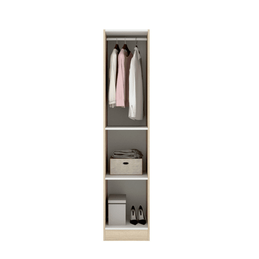Guarda-roupa de 1 porta efeito madeira