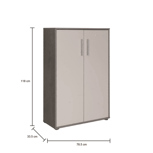 Armário multiuso com 2 portas com efeito madeira Armário multiuso com 2 portas com efeito madeira