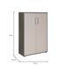 Armário multiuso com 2 portas com efeito madeira 78 Armário multiuso com 2 portas com efeito madeira 78 Gris