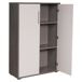 Armário multiuso com 2 portas com efeito madeira 78 Armário multiuso com 2 portas com efeito madeira 78 Gris