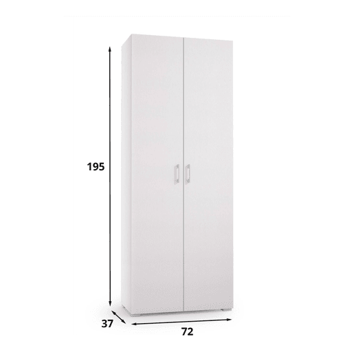 Armário multiuso com 2 portas com efeito madeira