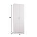 Armário multiuso com 2 portas com efeito madeira 72 Armário multiuso com 2 portas com efeito madeira 72 Blanco