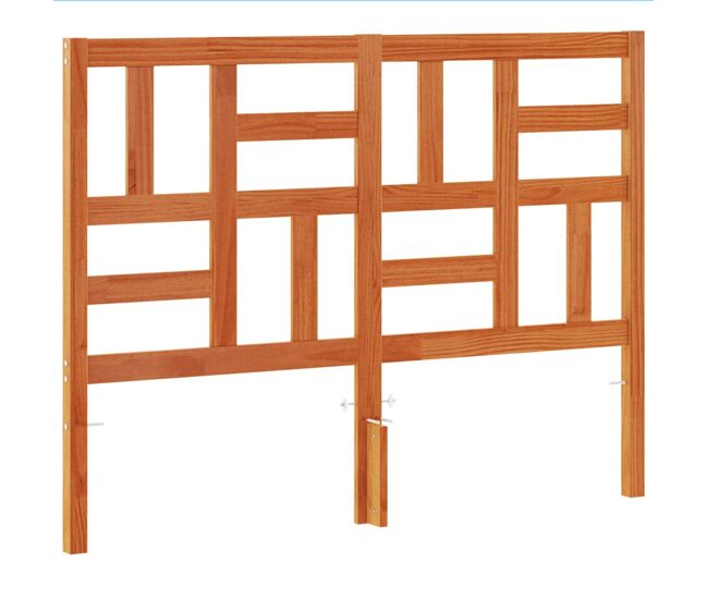 Vidaxl cabecero de cama madera maciza de pino marrón cera 160 cm