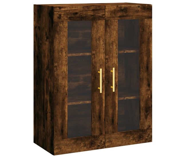 Vidaxl armario de pared roble ahumado 69,5x34x90 cm