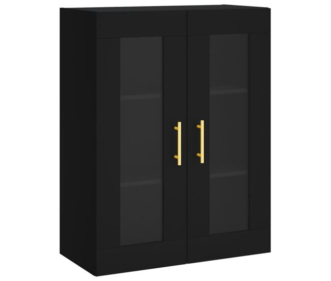 Vidaxl armario de pared negro 69,5x34x90 cm