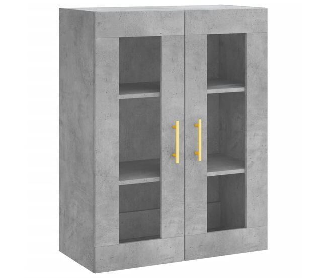 Vidaxl armario de pared gris hormigón 69,5x34x90 cm