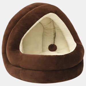 vidaXL Cama para gatos 40x40x35 cm castanho e creme