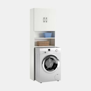 Armário multiuso com 2 portas com efeito madeira
