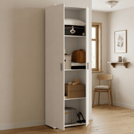Armário multiuso com 2 portas com efeito madeira Armário multiuso com 2 portas com efeito madeira