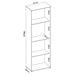 Armário multiuso com 2 portas com efeito madeira Armário multiuso com 2 portas com efeito madeira Blanco