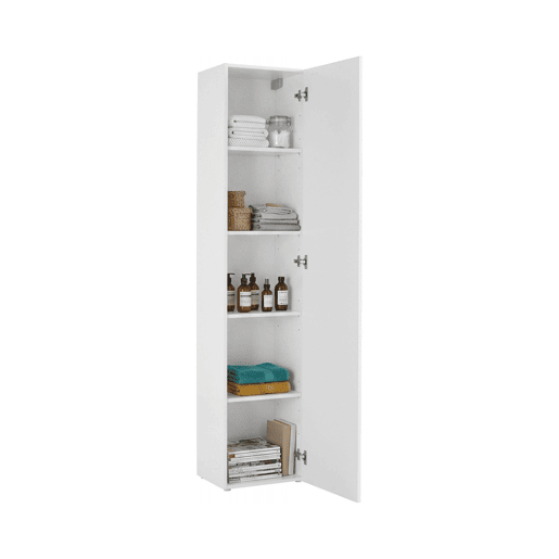 Armário multiuso com 1 porta efeito madeira