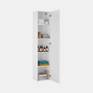Armário multiuso com 1 porta efeito madeira