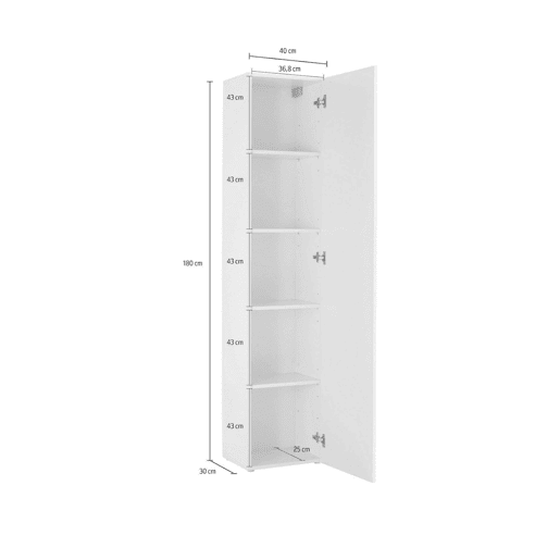 Armário multiuso com 1 porta efeito madeira