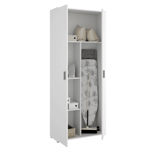 Armário multiuso com 2 portas com efeito madeira Armário multiuso com 2 portas com efeito madeira