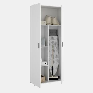 Armário multiuso com 2 portas com efeito madeira